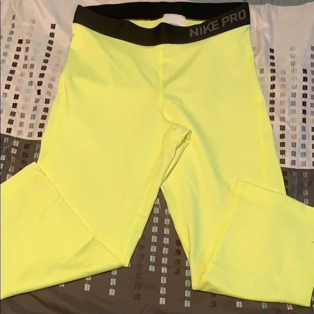 Yellow Nike Capris